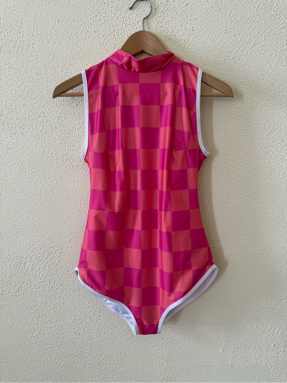 NWOT Salt Gypsy Jade One Piece Surf Suit in Pink Check S